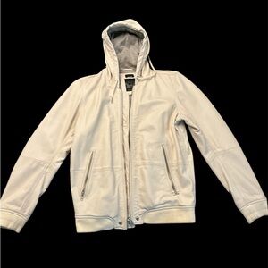 Diesel White Leather Jacket